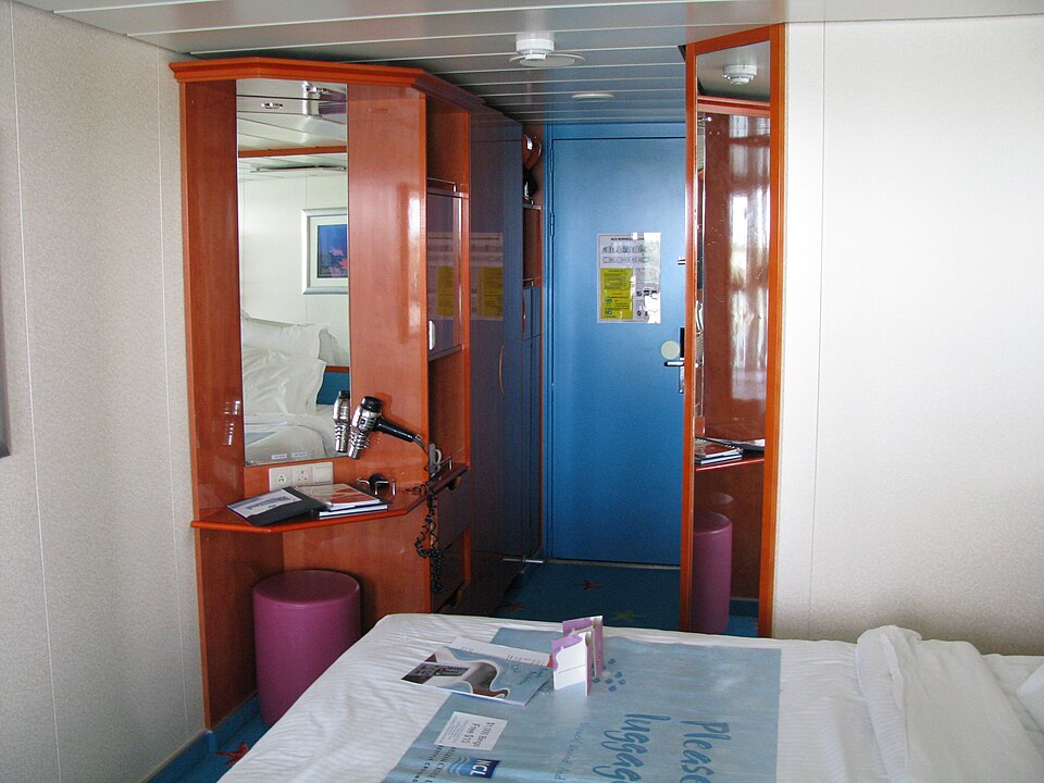 Cabine real de navio de cruzeiro
