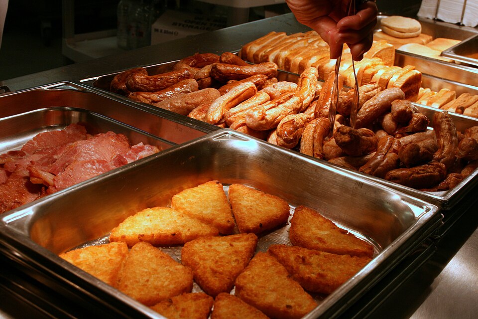 Buffet real de pequeno-almoço de hotel